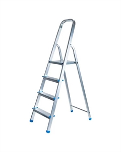 Стремянка алюминиевая STR-AL-4 4 ступени, максимальная нагрузка 150 кг Ladderbel