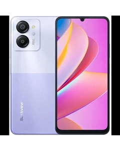 Смартфон Blackview Color 8, 6.75" 1600x720 IPS, Unisoc T616, 8Gb RAM, 128Gb, 3G/4G, Wi-Fi, BT, 2xCam, 2-Sim, 6000 мА⋅ч, USB Type-C, Android 13, фиолетовый (BVCOL8-8128PUR)