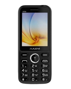 Мобильный телефон MAXVI K15n, 2.8" TFT, Spreadtrum SC6531, 32Mb RAM, 32Mb, 2-Sim, 1400 мА·ч, micro-USB, черный Maxvi
