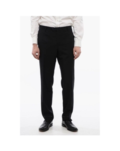 Брюки LEADER из сверхтонкой натуральной шерсти со шлевками для ремня, Black Corneliani