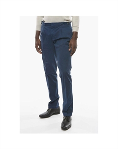 ID Брюки чинос с одинарной складкой и регулируемой талией, Blue Corneliani
