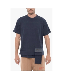 Однотонная футболка с круглым вырезом и карманом на талии, Blue Ambush