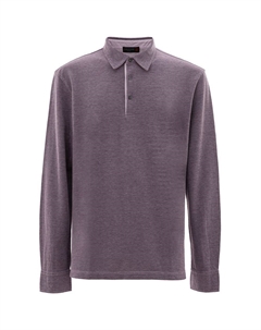 Фиолетовая хлопковая рубашка-поло, Purple Corneliani