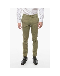 CC COLLECTION Брюки чинос из льняной смеси со шлевками для ремня, Army Corneliani