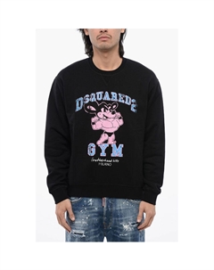 Толстовка Cool Fit D2 GYM из матового хлопка с круглым вырезом, Black Dsquared2