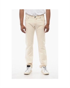 ID Хлопок и лен 5 карманов брюки SELVEDGE с видимой лентой, Beige Corneliani