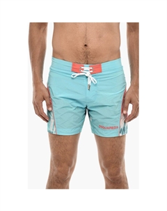 Купальник-плавки MIDI с принтом Tie Dye, White Dsquared2