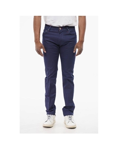 Брюки из хлопка с эффектом стирки, Purple Corneliani