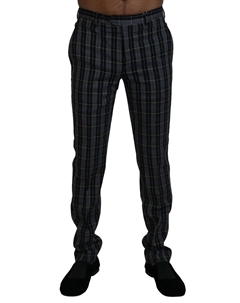 Элегантные серые клетчатые шерстяные брюки-чинос, Gray Patterned Bencivenga