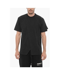 Однотонная футболка с круглым вырезом и перекрытием, Black Ambush