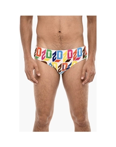 Слип-велюровые плавки с логотипом по всей поверхности, Multicolor Dsquared2