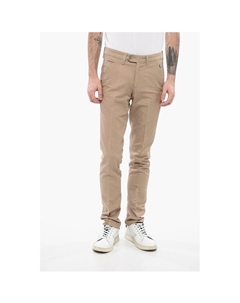 Однотонные брюки-чинос из хлопка и льна ID, Brown Corneliani