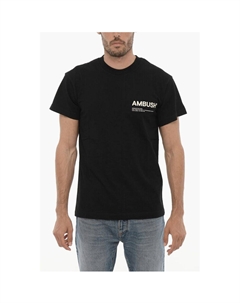 Футболка из хлопкового джерси с круглым вырезом и контрастным принтом, Black Ambush