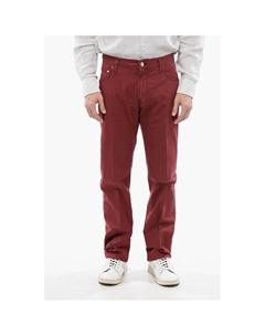 Хлопковые брюки с металлическими деталями, Red Corneliani