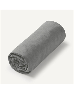 Детская простыня натяжная из стираного льна Elina серый Laredoute