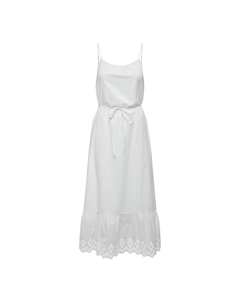 Платье-миди на тонких бретелях белый Laredoute