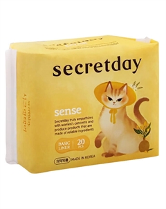 Прокладки SECRETDAY Sense 20шт 15,5см органические ультратонкие дышащие Нет марки