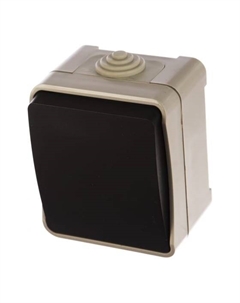 Выключатель SMARTBUY Сатурн , 1кл., открытый монтаж, в сборе, бежевый/черный (SBE-04w-10-SW1-0) Smartbuy