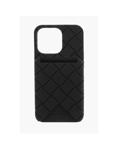 Плетеный чехол для iPhone 13 Pro с внешним держателем для карт Bottega Veneta, Black Bottega veneta