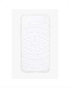 Чехол для iPhone XS с тиснением и принтом TECHNOFOLK Marcelo Burlon, White Marcelo burlon