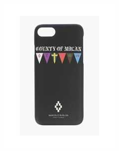 Чехол для iPhone с тиснением и принтом «ФЛАГИ СТОРОНЫ 7» Marcelo Burlon, Black Marcelo burlon