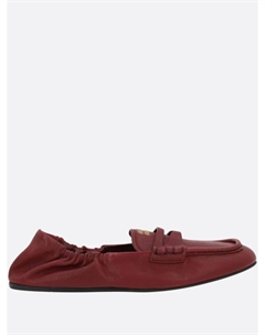 Кожаные мокасины, красный Miu miu