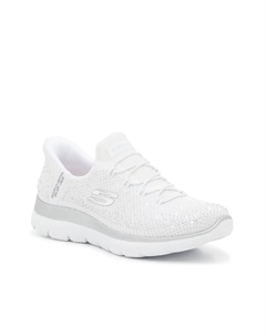 Женские слипоны Hands Free Slip-Ins Summits Brilliant Shine, White Skechers