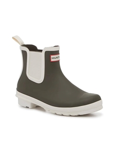 Сапоги резиновые Original Double Matte, темно-зеленый / белый Hunter