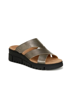 Uptown Sunset Wedge Сандалии, Gunmetal Leather Vionic