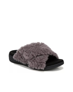 Сандалии Relax II, Grey Faux Fur Vionic