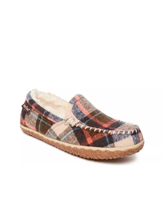 Слипоны Slip-On, Cognac/Multicolor Plaid Minnetonka