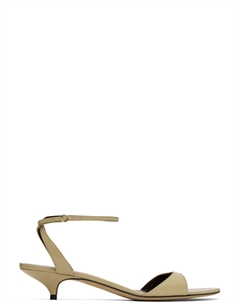 Серые босоножки Vika с ремешком на щиколотке и каблуком-рюмочкой The row