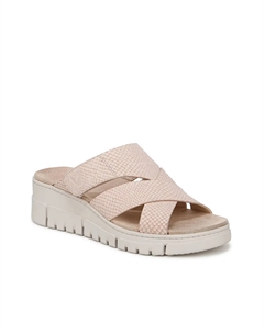 Uptown Sunset Wedge Сандалии, Pink Nubuck Leather Vionic