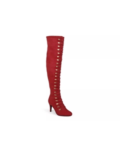 Trill Wide Calf Thigh High Сапоги, Red Journee