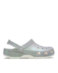 Мюли Classic Iridescent Glitter Clog 211005, серебряный Crocs