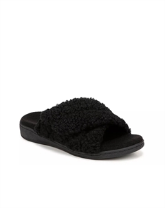 Сандалии Relax II, Black Faux Shearling Vionic