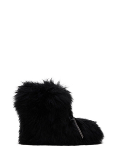 Черные меховые мокасины We11done