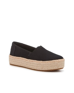 Valencia Platform Слипоны - женские, Black Toms