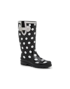 Резиновые сапоги Rob Dots, Black/White Polka Dot Print Chooka