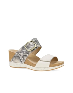 Сандалии Shannon на платформе, Ivory Snake Print Dansko