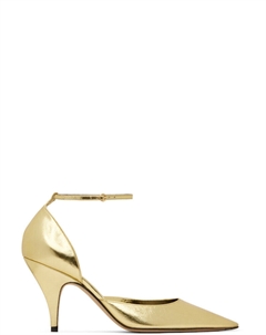 Золотые туфли Liisa D'Orsay на каблуках The row