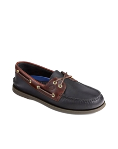 Оригинальные лодочные туфли с 2 отверстиями, Black Sperry