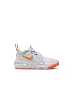 Кроссовки баскетбольные Team Hustle D 11 - детские, White/Orange Nike