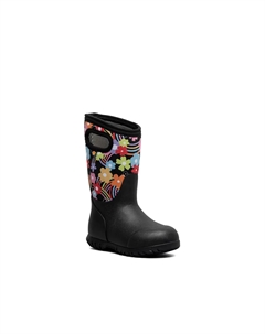 Резиновые сапоги York Rain - детские, Black Rainbow Print Bogs°