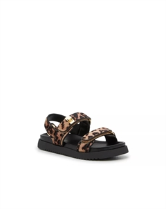 Mona Сандалии - детские, Brown/Black Leopard Print Fabric Steve madden