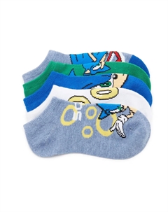 Детские носки-невидимки - набор 5 пар, Blue/Green/Multicolor High point design