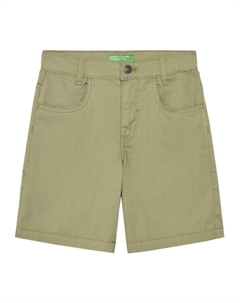 Шорты из ткани обычного кроя 47RGC902U, зеленый United colors of benetton