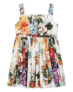 Kids платье с цветочным принтом, белый Dolce&gabbana