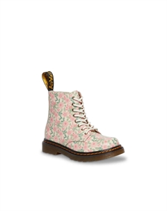 Ботинки 1460 - детские, Pink/Green Floral Print Dr. martens