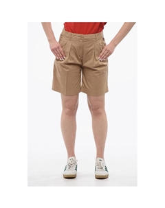 Шорты из эластичного хлопка с двойной складкой и шлевками для ремня, Beige Woolrich